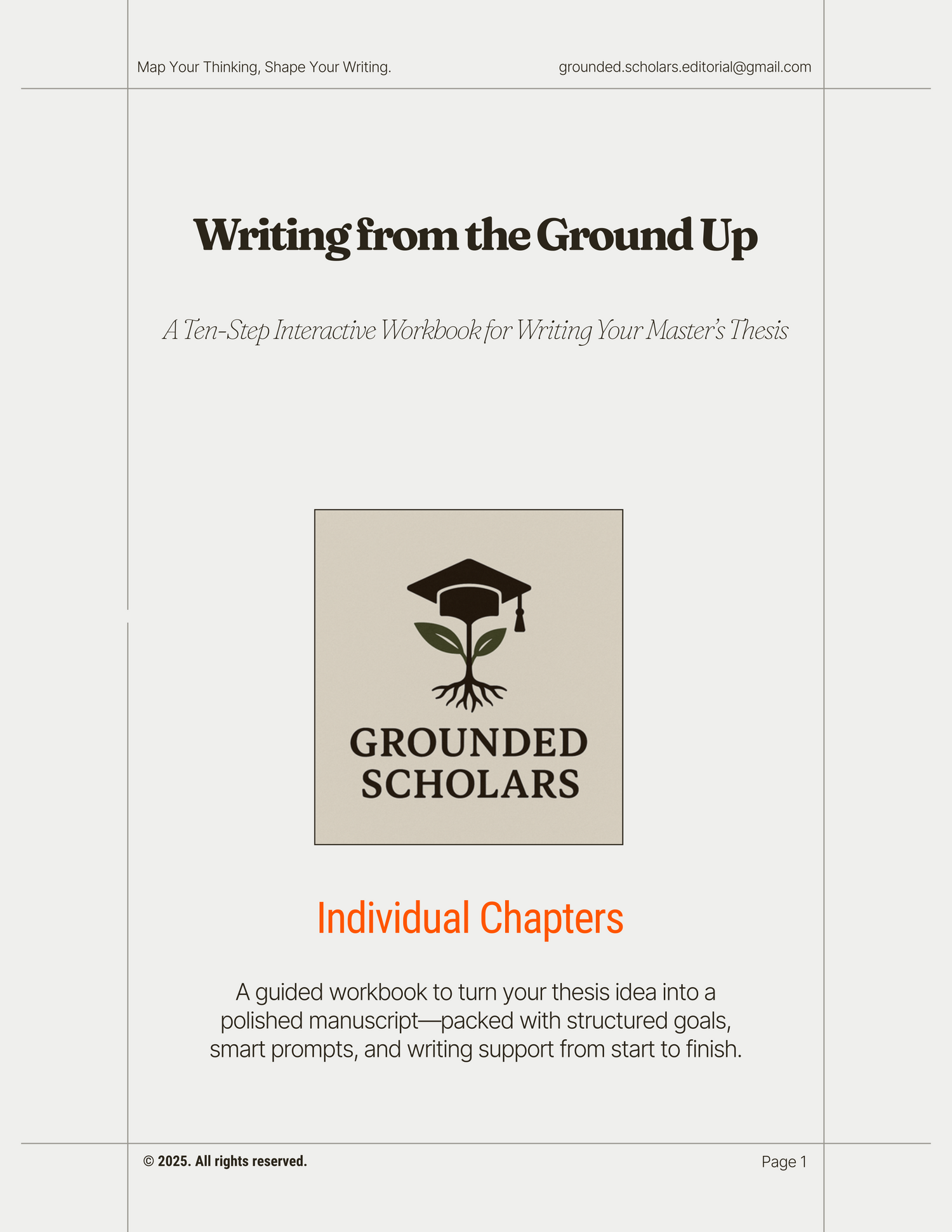Writing from the Ground Up - Individual Chapters