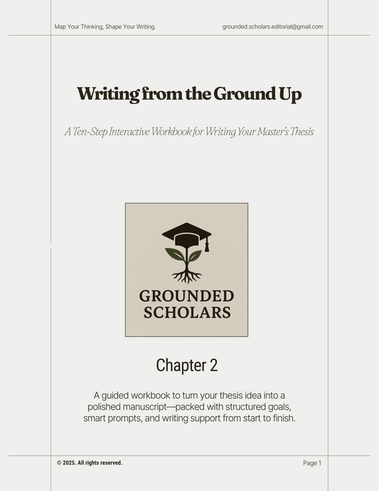 Chapter 2 - Refining the Question
